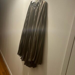 Anthropologie Long Pleated Skirt